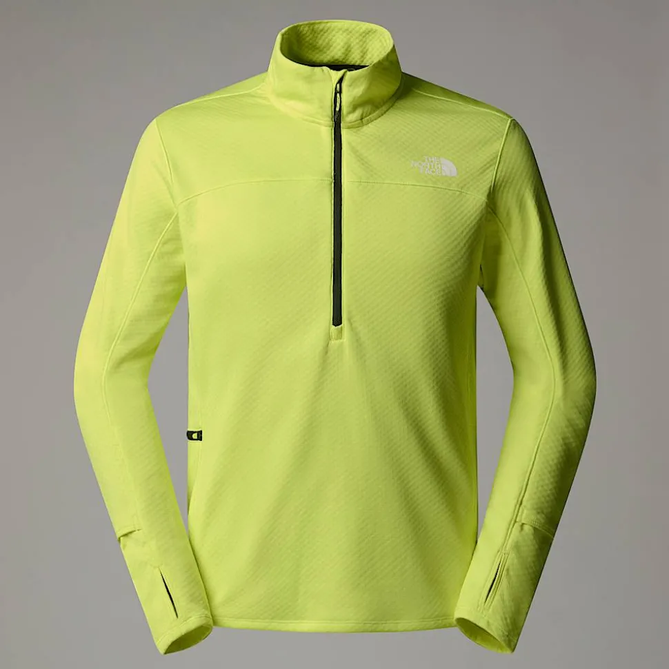 Hot The North Face Winter Warm Pro Fleece Med Kvart Lynlås Til Herrer Firefly Yellow