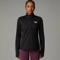 Discount The North Face Winter Warm Pro Fleece Med Kvart Lynlås Til Damer TNF Black
