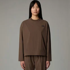 Online The North Face Woven T-shirt Med Lange ærmer Til Damer Smokey Brown