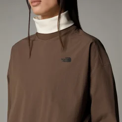 Online The North Face Woven T-shirt Med Lange ærmer Til Damer Smokey Brown