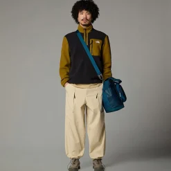 Sale The North Face Yumiori Fleecejakke Med Kvart Lynlås Til Herrer TNF Black-Moss Green-TNF Black