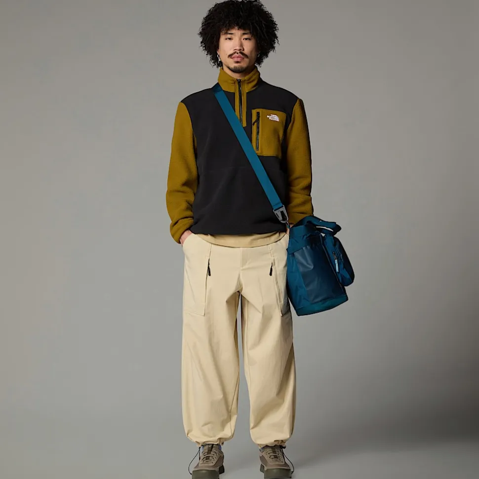 Sale The North Face Yumiori Fleecejakke Med Kvart Lynlås Til Herrer TNF Black-Moss Green-TNF Black