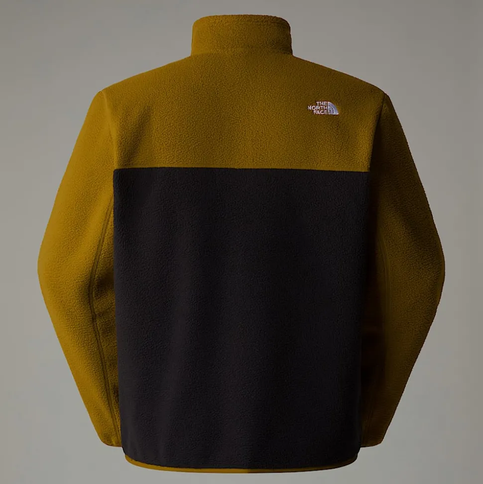 Sale The North Face Yumiori Fleecejakke Med Kvart Lynlås Til Herrer TNF Black-Moss Green-TNF Black