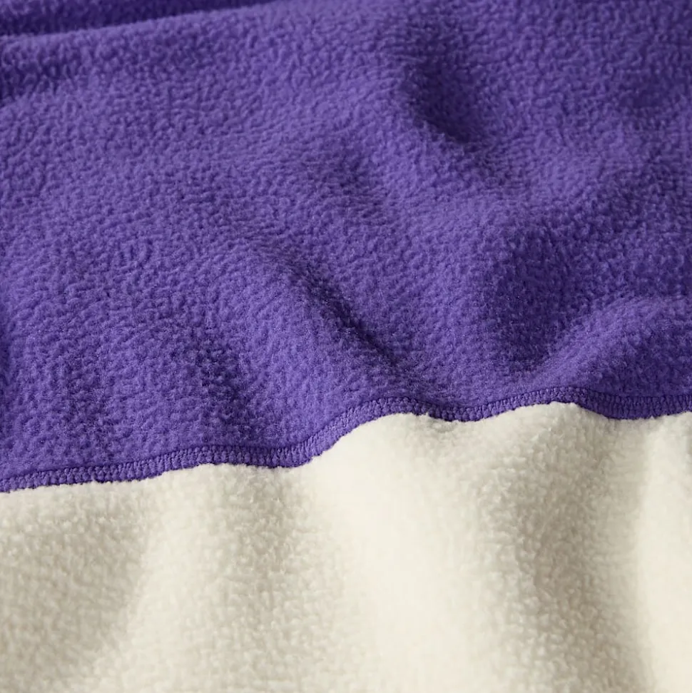 Best The North Face Yumiori Fleecejakke Med Kvart Lynlås Til Damer White Dune-Peak Purple-TNF Black