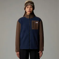 Discount The North Face Yumiori Fleecejakke Med Lynlås Til Damer Summit Navy-Smokey Brown-TNF Black