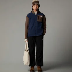 Discount The North Face Yumiori Fleecejakke Med Lynlås Til Damer Summit Navy-Smokey Brown-TNF Black