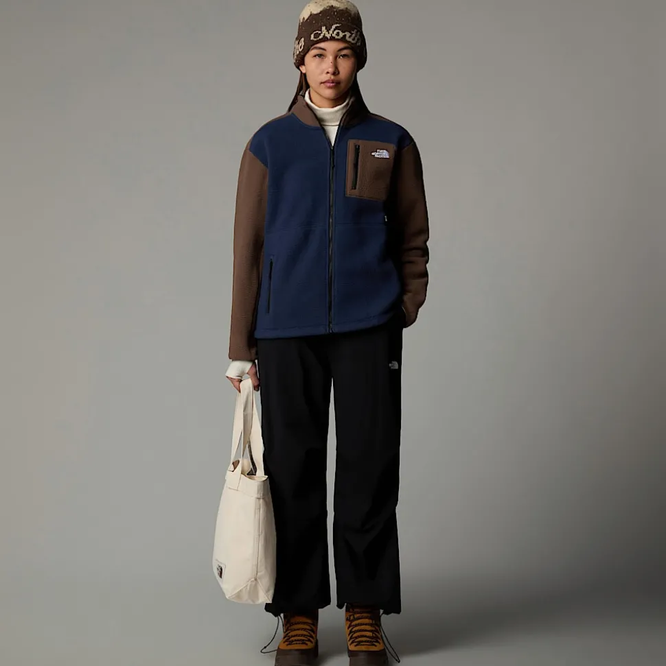 Discount The North Face Yumiori Fleecejakke Med Lynlås Til Damer Summit Navy-Smokey Brown-TNF Black