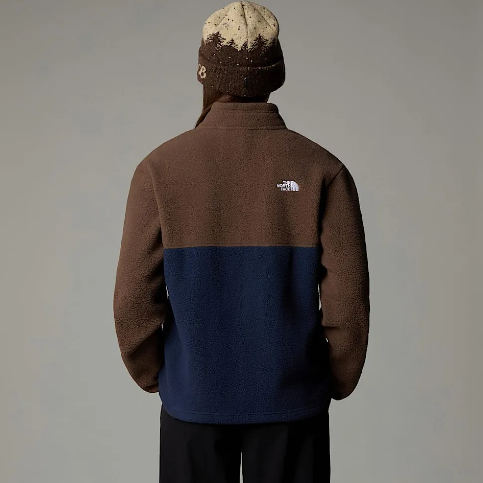 Discount The North Face Yumiori Fleecejakke Med Lynlås Til Damer Summit Navy-Smokey Brown-TNF Black