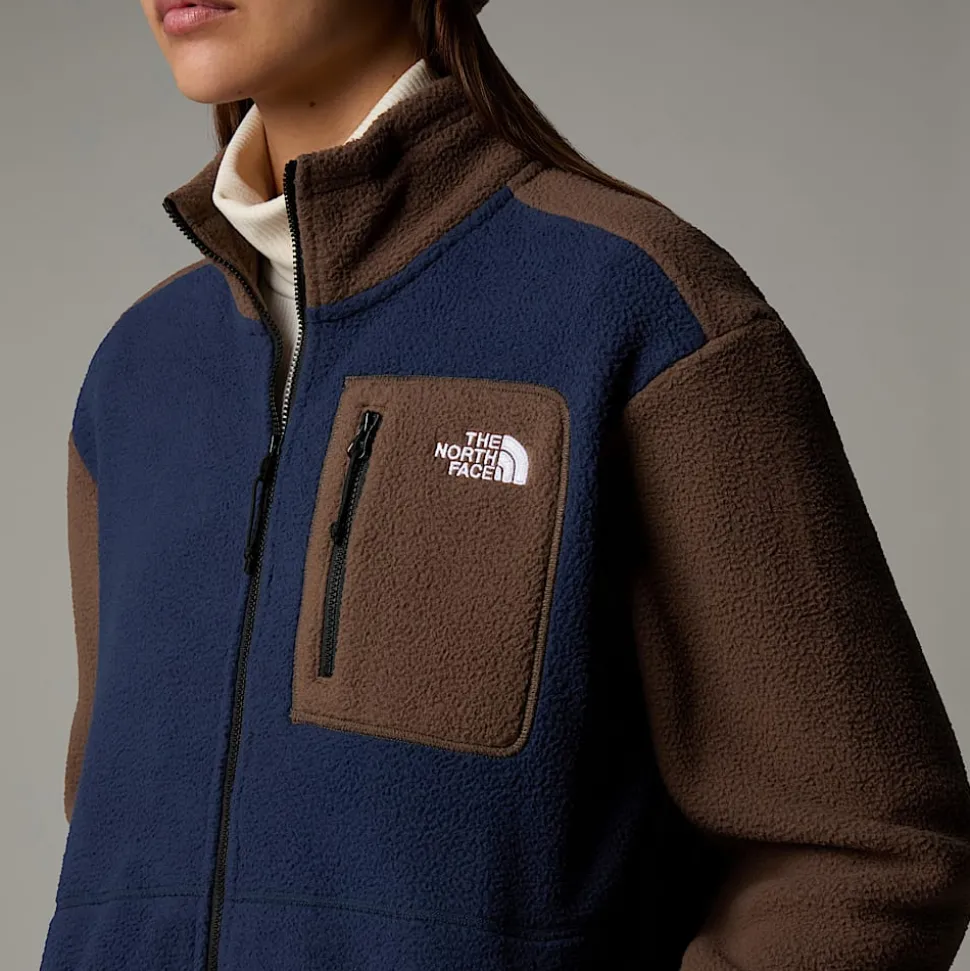 Discount The North Face Yumiori Fleecejakke Med Lynlås Til Damer Summit Navy-Smokey Brown-TNF Black