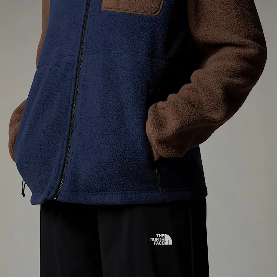 Discount The North Face Yumiori Fleecejakke Med Lynlås Til Damer Summit Navy-Smokey Brown-TNF Black