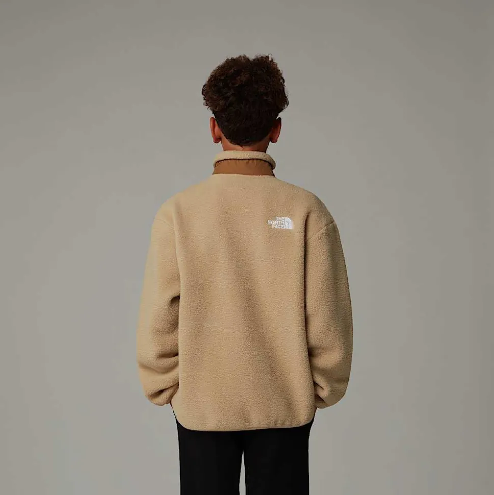 Cheap The North Face Yumiori Fleecejakke Med Lynlås Til Drenge Khaki Stone