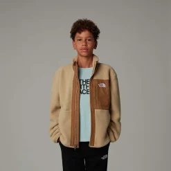Cheap The North Face Yumiori Fleecejakke Med Lynlås Til Drenge Khaki Stone