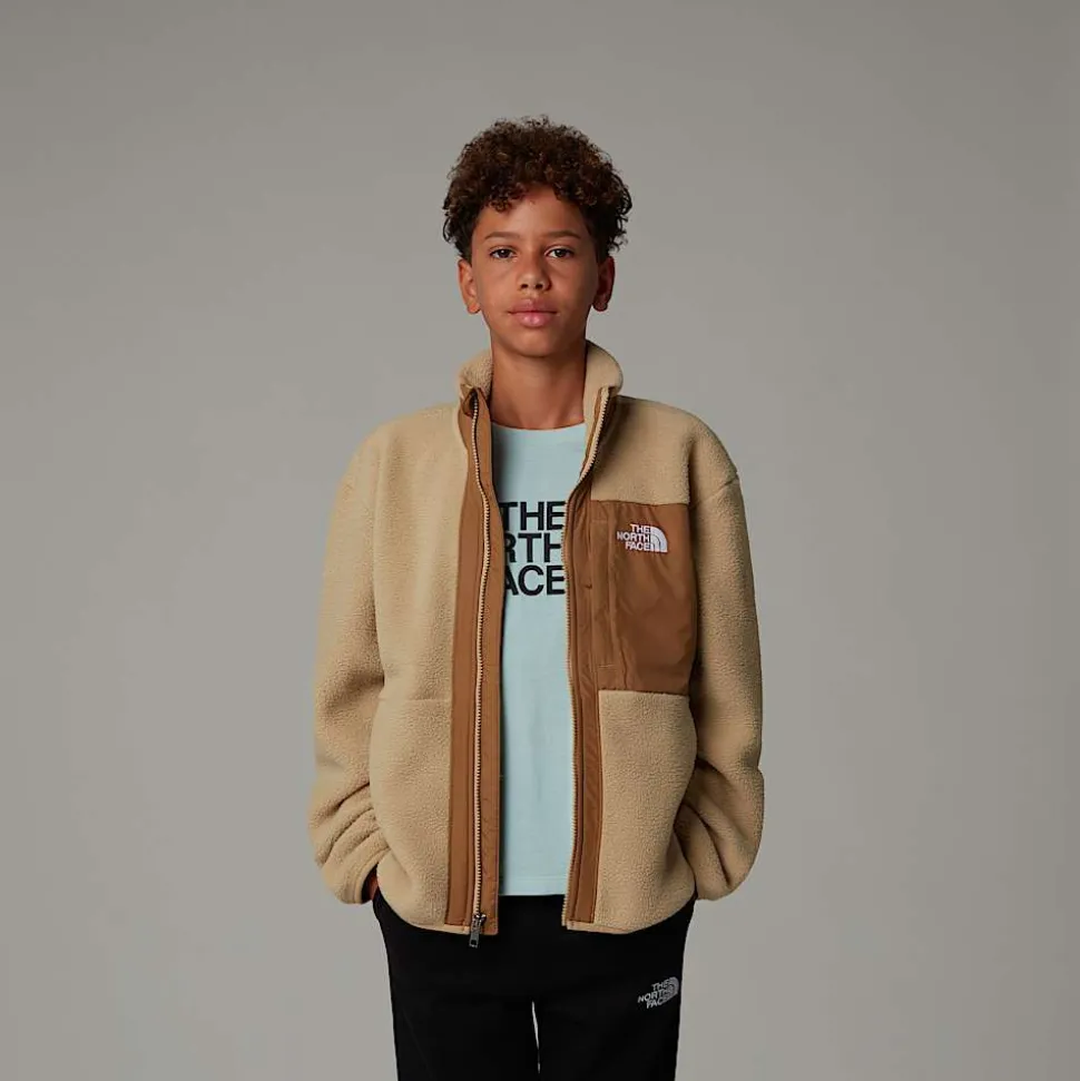 Cheap The North Face Yumiori Fleecejakke Med Lynlås Til Drenge Khaki Stone