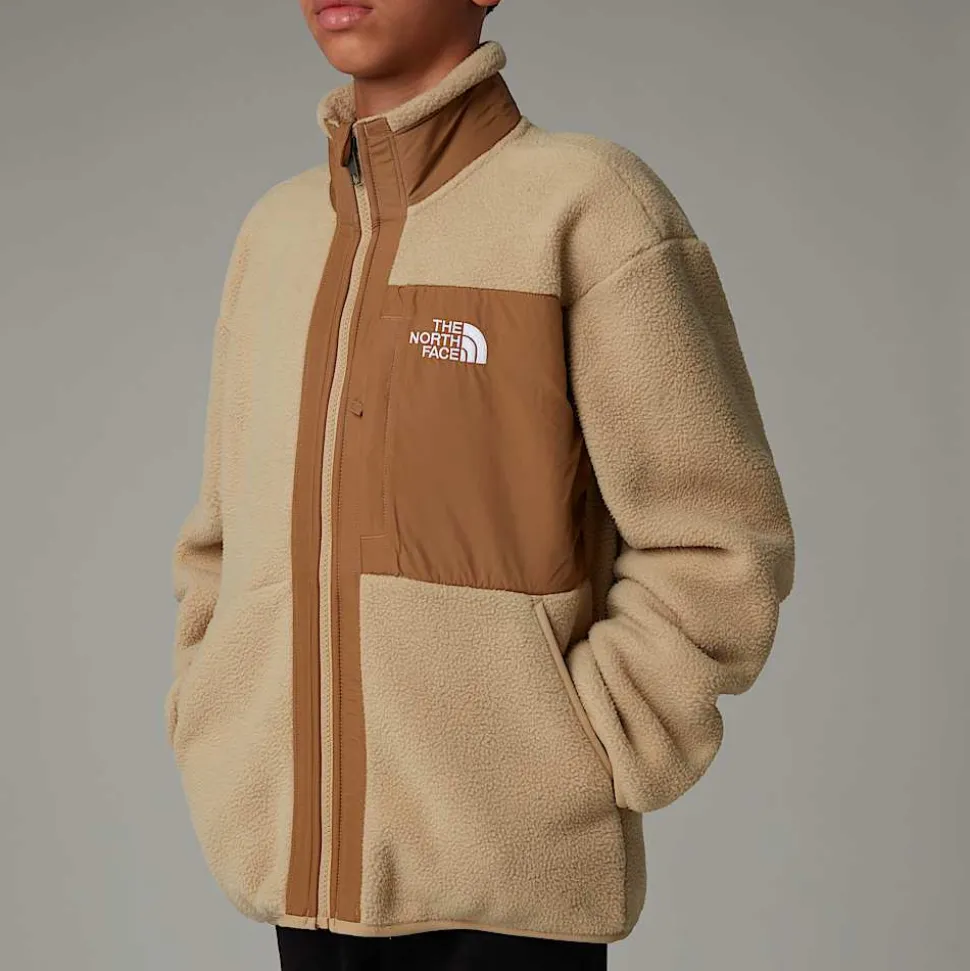 Cheap The North Face Yumiori Fleecejakke Med Lynlås Til Drenge Khaki Stone