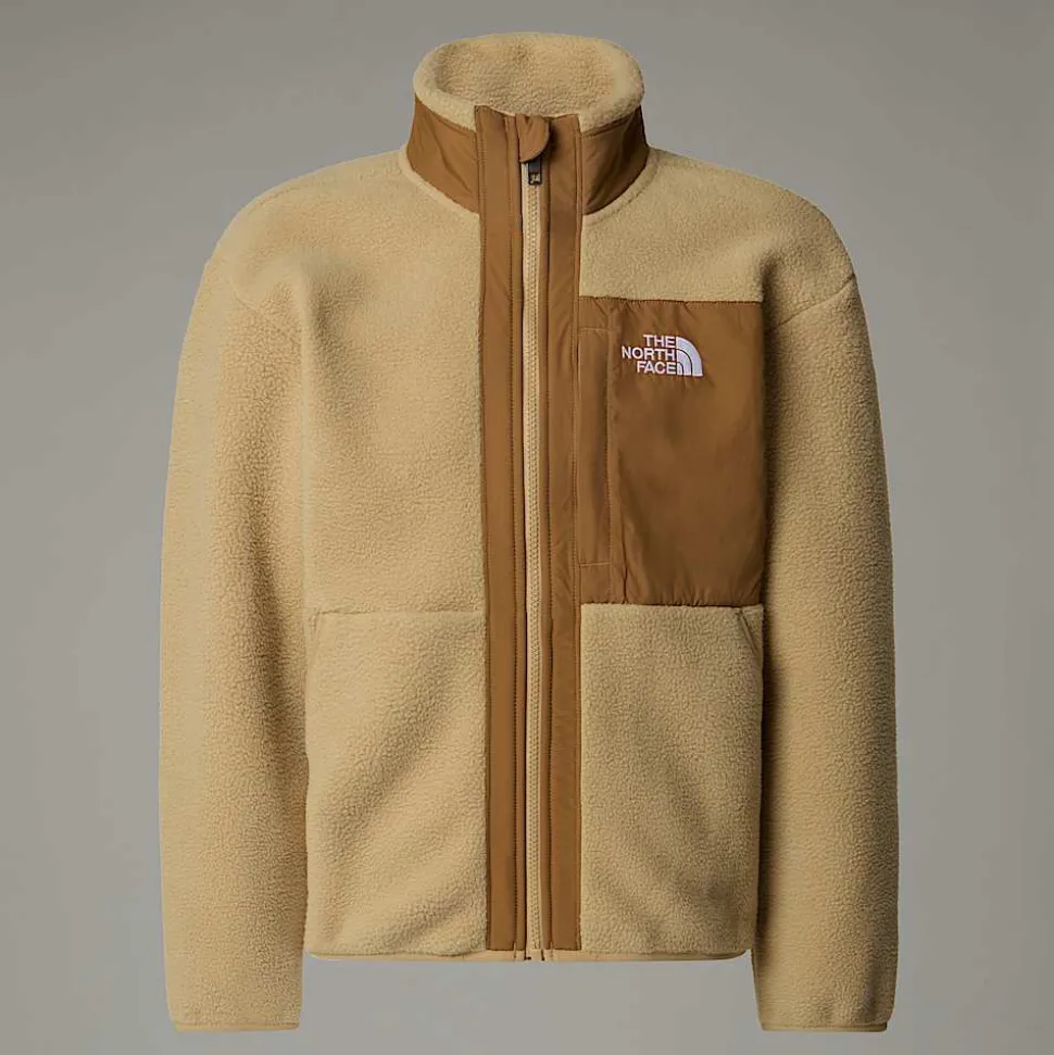 Cheap The North Face Yumiori Fleecejakke Med Lynlås Til Drenge Khaki Stone