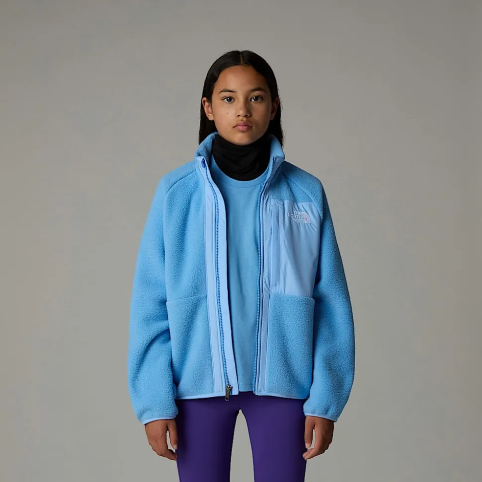 Fashion The North Face Yumiori Fleecejakke Med Lynlås Til Piger Cornflower